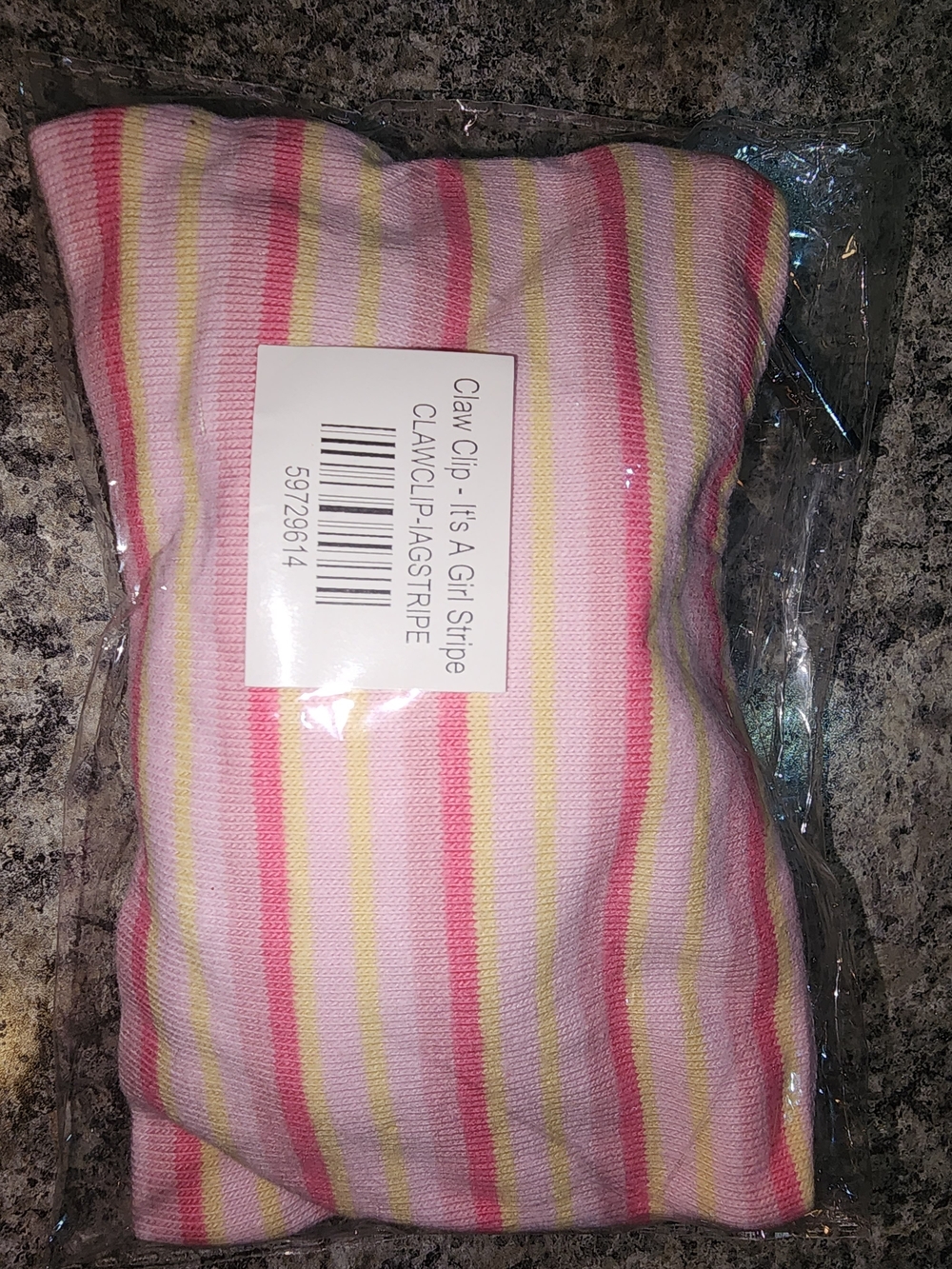 PARKE Its A Girl Claw Clip With Matching Zipper Pouch - Picture 2 of 2